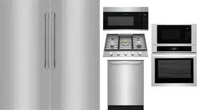 6 Piece Package Includes Refrigerator, Freezer, Cooktop, Wall Oven, Microwave And Dishwasher