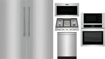 6 Piece Package Includes Refrigerator, Freezer, Cooktop, Wall Oven, Microwave And Dishwasher