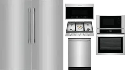 6 Piece Package Includes Refrigerator, Freezer, Cooktop, Wall Oven, Microwave And Dishwasher