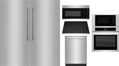 6 Piece Package Includes Refrigerator, Freezer, Cooktop, Wall Oven, Microwave And Dishwasher