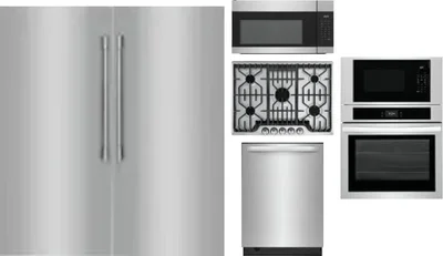 6 Piece Package Includes Refrigerator, Freezer, Cooktop, Wall Oven, Microwave And Dishwasher