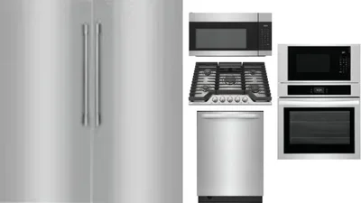 6 Piece Package Includes Refrigerator, Freezer, Cooktop, Wall Oven, Microwave And Dishwasher