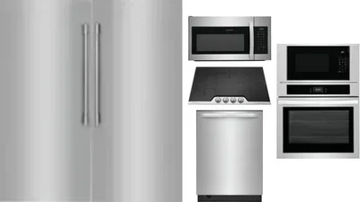 6 Piece Package Includes Refrigerator, Freezer, Cooktop, Wall Oven, Microwave And Dishwasher
