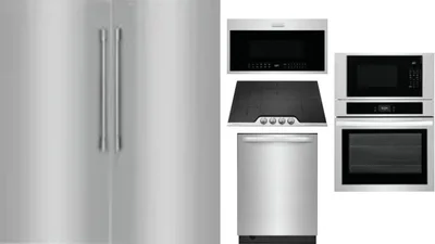6 Piece Package Includes Refrigerator, Freezer, Cooktop, Wall Oven, Microwave And Dishwasher