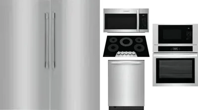 6 Piece Package Includes Refrigerator, Freezer, Cooktop, Wall Oven, Microwave And Dishwasher