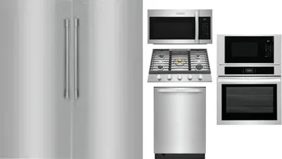 6 Piece Package Includes Refrigerator, Freezer, Cooktop, Wall Oven, Microwave And Dishwasher