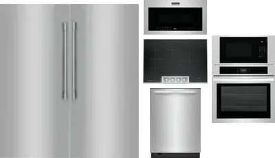 6 Piece Package Includes Refrigerator, Freezer, Cooktop, Wall Oven, Microwave And Dishwasher