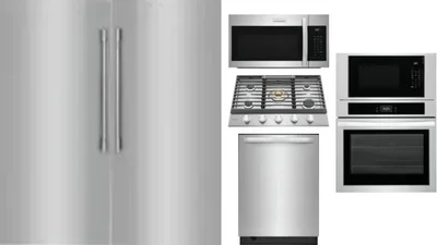 6 Piece Package Includes Refrigerator, Freezer, Cooktop, Wall Oven, Microwave And Dishwasher