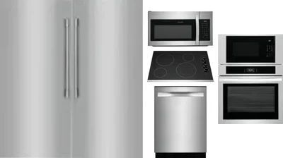 6 Piece Package Includes Refrigerator, Freezer, Cooktop, Wall Oven, Microwave And Dishwasher