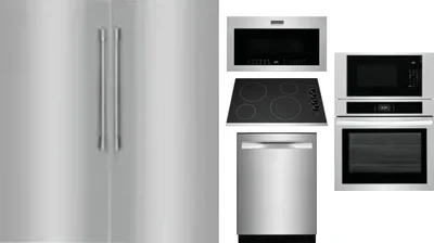6 Piece Package Includes Refrigerator, Freezer, Cooktop, Wall Oven, Microwave And Dishwasher