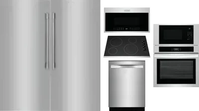 6 Piece Package Includes Refrigerator, Freezer, Cooktop, Wall Oven, Microwave And Dishwasher