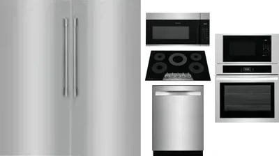 6 Piece Package Includes Refrigerator, Freezer, Cooktop, Wall Oven, Microwave And Dishwasher