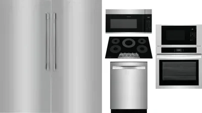 6 Piece Package Includes Refrigerator, Freezer, Cooktop, Wall Oven, Microwave And Dishwasher