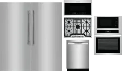6 Piece Package Includes Refrigerator, Freezer, Cooktop, Wall Oven, Microwave And Dishwasher