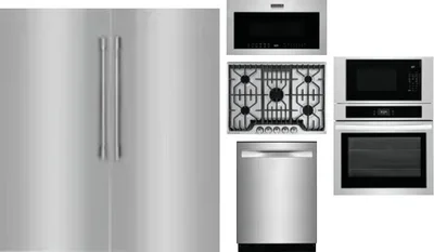 6 Piece Package Includes Refrigerator, Freezer, Cooktop, Wall Oven, Microwave And Dishwasher