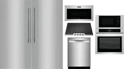 6 Piece Package Includes Refrigerator, Freezer, Cooktop, Wall Oven, Microwave And Dishwasher