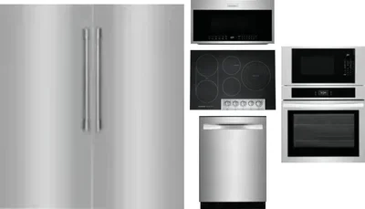 6 Piece Package Includes Refrigerator, Freezer, Cooktop, Wall Oven, Microwave And Dishwasher