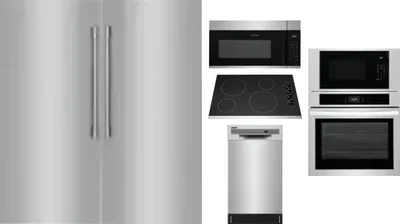 6 Piece Package Includes Refrigerator, Freezer, Cooktop, Wall Oven, Microwave And Dishwasher