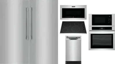 6 Piece Package Includes Refrigerator, Freezer, Cooktop, Wall Oven, Microwave And Dishwasher