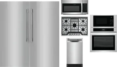 6 Piece Package Includes Refrigerator, Freezer, Cooktop, Wall Oven, Microwave And Dishwasher