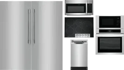 6 Piece Package Includes Refrigerator, Freezer, Cooktop, Wall Oven, Microwave And Dishwasher