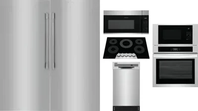 6 Piece Package Includes Refrigerator, Freezer, Cooktop, Wall Oven, Microwave And Dishwasher