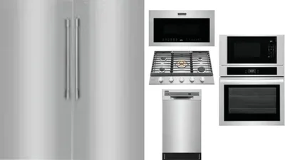 6 Piece Package Includes Refrigerator, Freezer, Cooktop, Wall Oven, Microwave And Dishwasher