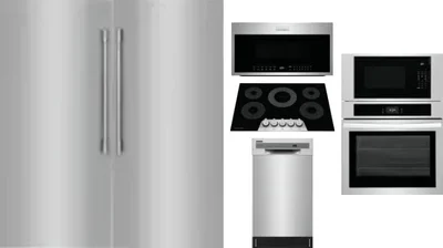 6 Piece Package Includes Refrigerator, Freezer, Cooktop, Wall Oven, Microwave And Dishwasher