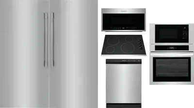 6 Piece Package Includes Refrigerator, Freezer, Cooktop, Wall Oven, Microwave And Dishwasher
