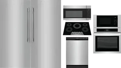 6 Piece Package Includes Refrigerator, Freezer, Cooktop, Wall Oven, Microwave And Dishwasher