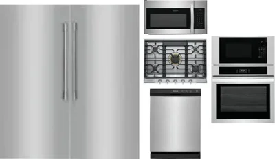 6 Piece Package Includes Refrigerator, Freezer, Cooktop, Wall Oven, Microwave And Dishwasher