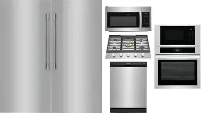 6 Piece Package Includes Refrigerator, Freezer, Cooktop, Wall Oven, Microwave And Dishwasher
