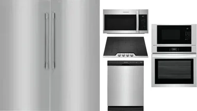 6 Piece Package Includes Refrigerator, Freezer, Cooktop, Wall Oven, Microwave And Dishwasher