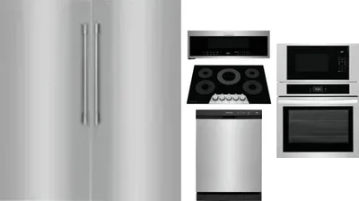 6 Piece Package Includes Refrigerator, Freezer, Cooktop, Wall Oven, Microwave And Dishwasher
