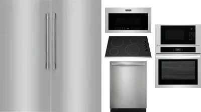 6 Piece Package Includes Refrigerator, Freezer, Cooktop, Wall Oven, Microwave And Dishwasher