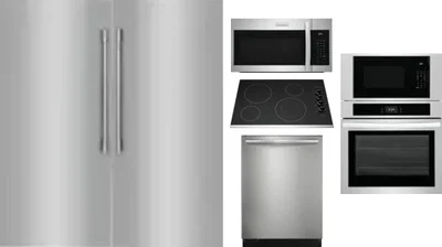 6 Piece Package Includes Refrigerator, Freezer, Cooktop, Wall Oven, Microwave And Dishwasher