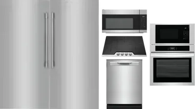 6 Piece Package Includes Refrigerator, Freezer, Cooktop, Wall Oven, Microwave And Dishwasher