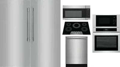 6 Piece Package Includes Refrigerator, Freezer, Cooktop, Wall Oven, Microwave And Dishwasher
