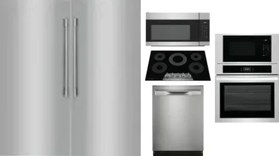 6 Piece Package Includes Refrigerator, Freezer, Cooktop, Wall Oven, Microwave And Dishwasher