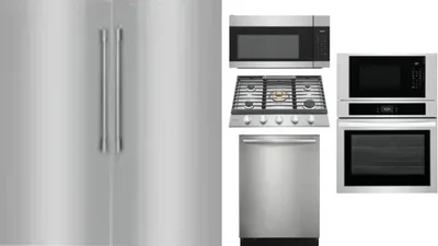 6 Piece Package Includes Refrigerator, Freezer, Cooktop, Wall Oven, Microwave And Dishwasher