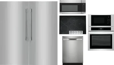6 Piece Package Includes Refrigerator, Freezer, Cooktop, Wall Oven, Microwave And Dishwasher