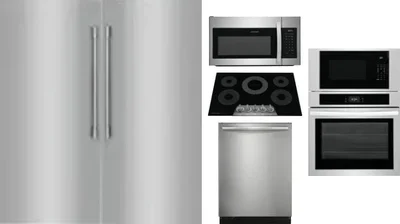 6 Piece Package Includes Refrigerator, Freezer, Cooktop, Wall Oven, Microwave And Dishwasher