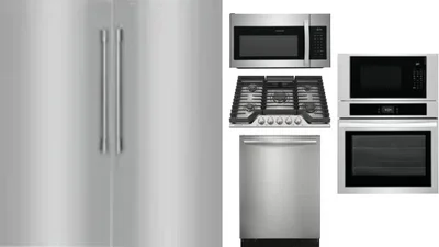 6 Piece Package Includes Refrigerator, Freezer, Cooktop, Wall Oven, Microwave And Dishwasher