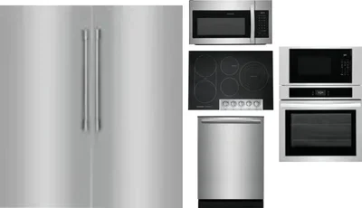 6 Piece Package Includes Refrigerator, Freezer, Cooktop, Wall Oven, Microwave And Dishwasher