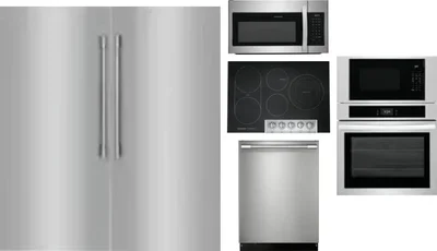 6 Piece Package Includes Refrigerator, Freezer, Cooktop, Wall Oven, Microwave And Dishwasher
