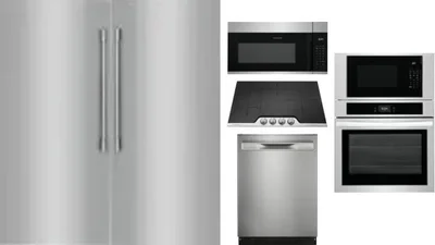 6 Piece Package Includes Refrigerator, Freezer, Cooktop, Wall Oven, Microwave And Dishwasher