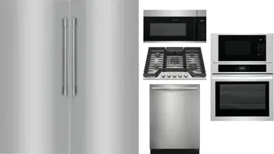6 Piece Package Includes Refrigerator, Freezer, Cooktop, Wall Oven, Microwave And Dishwasher