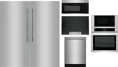 6 Piece Package Includes Refrigerator, Freezer, Cooktop, Wall Oven, Microwave And Dishwasher