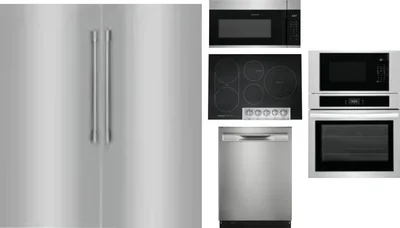 6 Piece Package Includes Refrigerator, Freezer, Cooktop, Wall Oven, Microwave And Dishwasher