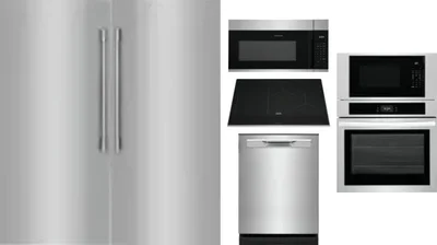 6 Piece Package Includes Refrigerator, Freezer, Cooktop, Wall Oven, Microwave And Dishwasher
